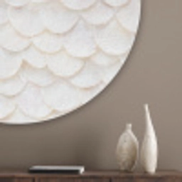 Schubben - Wit - Elegant Akoestische PET Vilt - Rond klein 838 -sfeer5_closeup