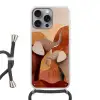 Olifanten - Oranje - Abstract Hoesje iPhone 16 Pro Max met koord klein -3d