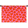 Valentijn - Patroon - Roze - Rood Wandkleed katoen klein 269 -zz3d