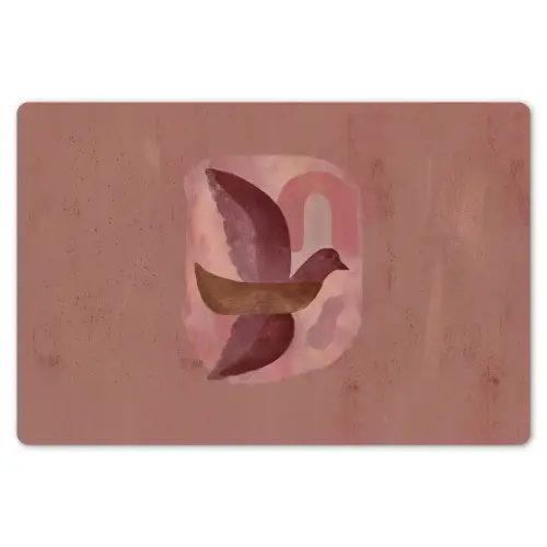 Illustratie - Vogels - Abstract - Roze Placemat vinyl groot -zzsfeer1_Kitchenyeah-website