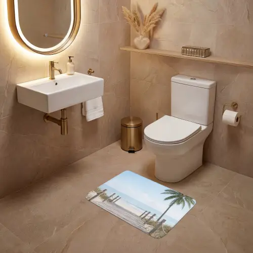 Palmbomen - Pad - Horizon WCmat klein -sfeer3