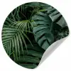 Planten - Jungle - Bladeren - Tropisch Wandcirkel behangsticker klein -3d