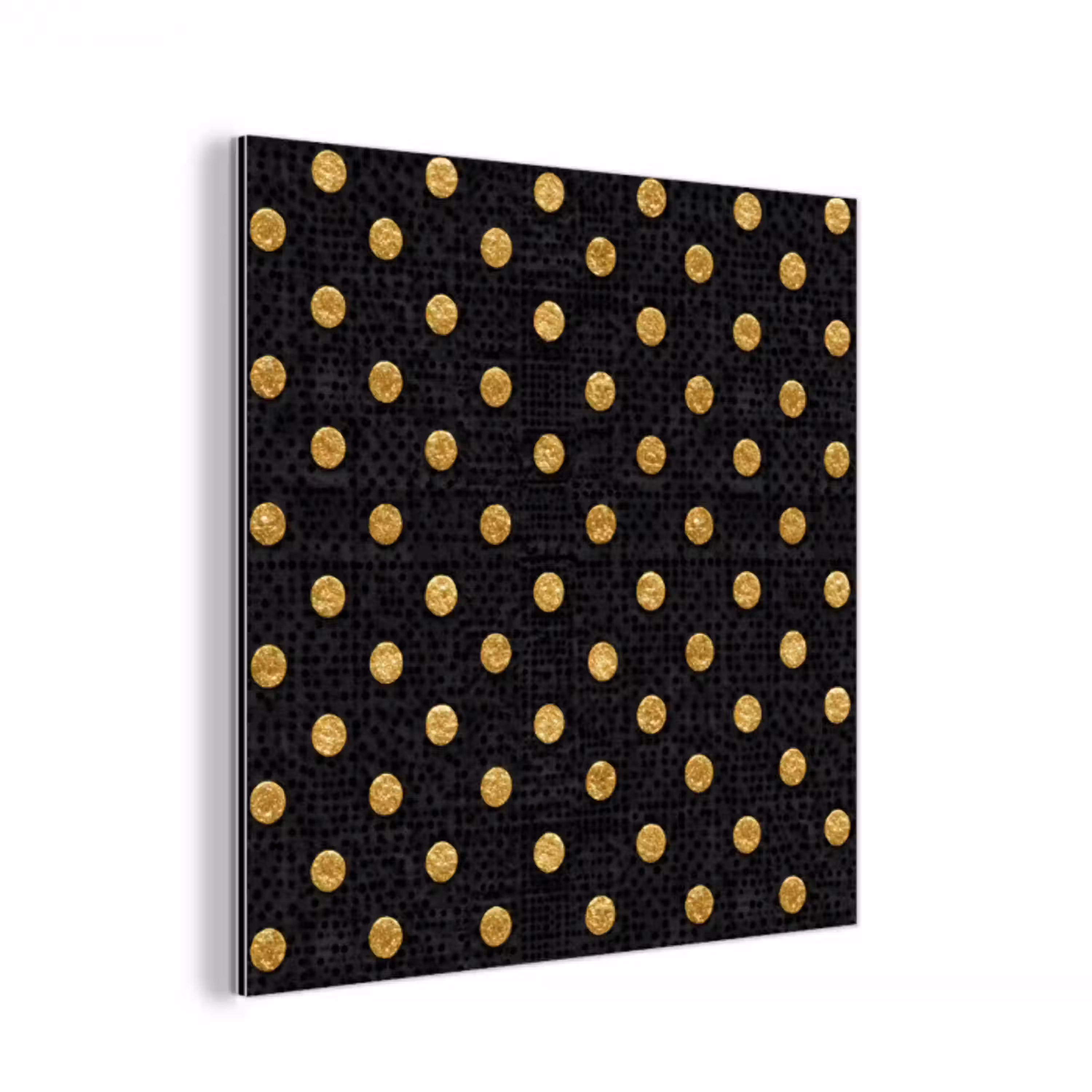 Polka Dot - Stippen - Goud - Zwart aluminium wit klein 46 -3d