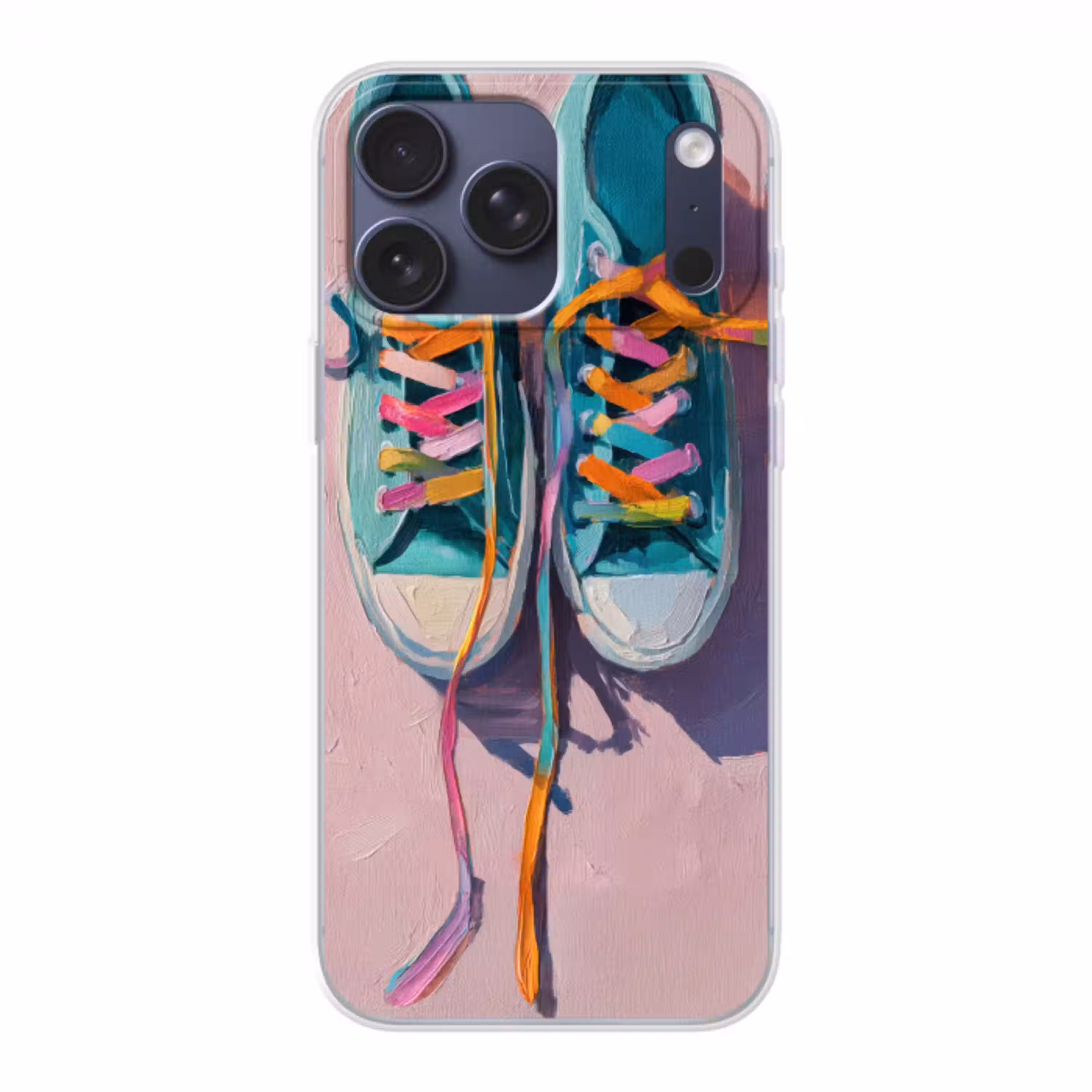 Sneakers - Veters - Kleurrijk - Schaduw Telefoonhoesje iPhone 17 Pro Max klein -3d
