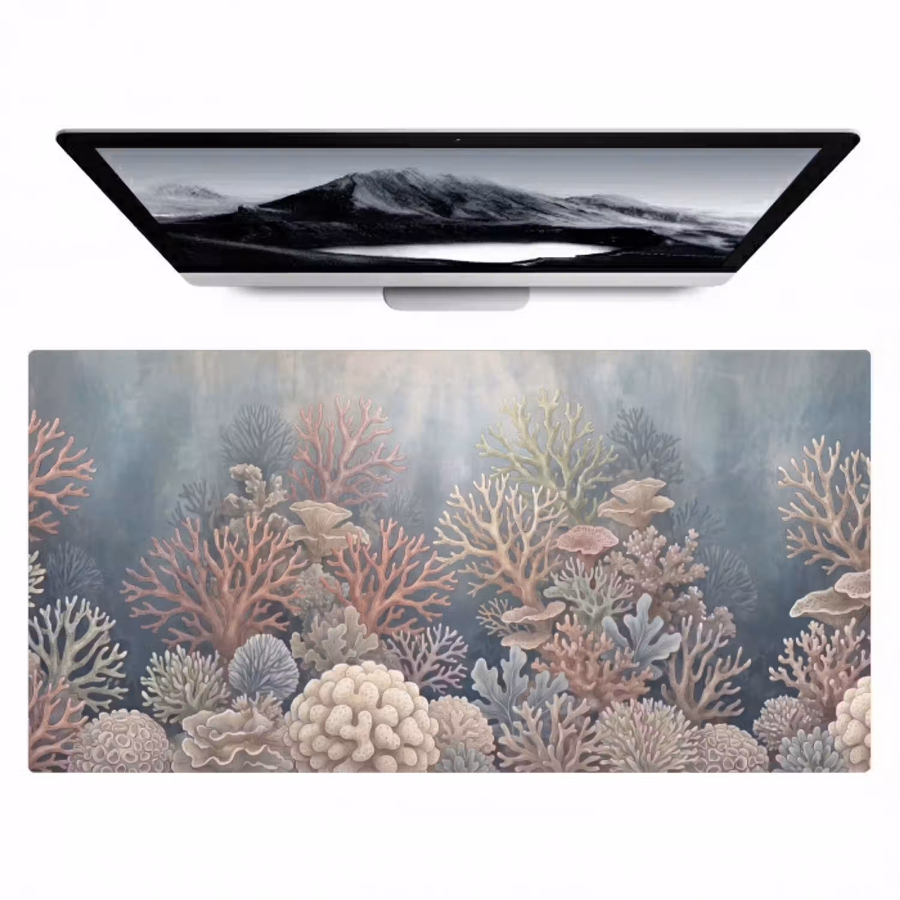 Koraal - Zeeleven - Onderwater - Illustratie - Natuur Muismat XXL klein -zzz3d