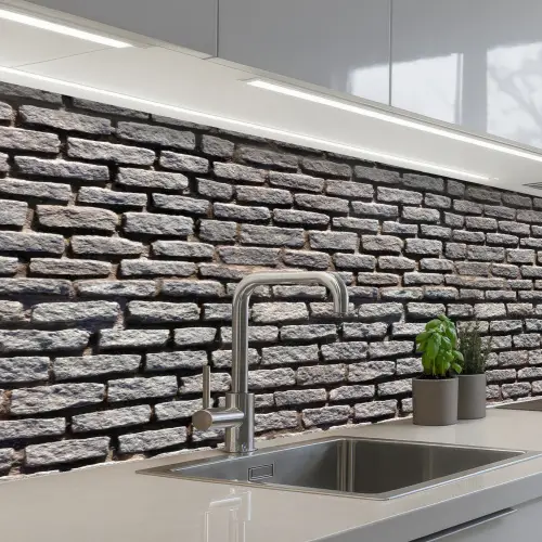 Bestraat - Robuust - Muur - Stenen keuken achterwand 2 middel 871 -3d_schuin