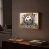 Voetbal - Muur - Zwart - Wit Light Box met batterij (Wandlamp) middel -sfeer1