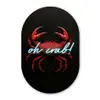 Krab - Rood - Neon - Quote Wandcirkel Ovaal Forex klein -3d