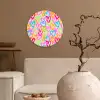 Hart - Neon - Patroon - Kleur Wandcirkel plexiglas klein 852 -sfeer1