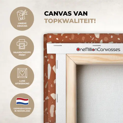 Terrazzo - Patroon - Klei canvas 2cm xxl 828 -sfeer2