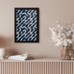Abstract - Patroon - Blauw fotolijst zwart zonder passe partout klein 224 -sfeer5