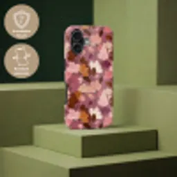Bloem - Patroon - Roze Toughcase MagSafe Apple iPhone 17 klein 1017 -USP_PrintM_DE