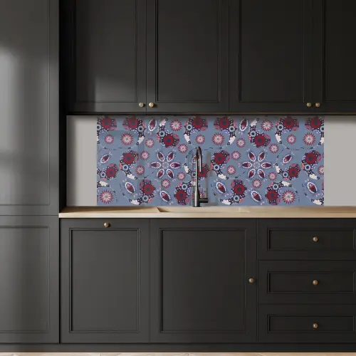 Paisley - Bloemen - Patronen keuken achterwand 2 middel 871 -sfeer1