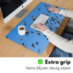 Zwaluwen - Vliegen - Blauw Muismat XXL klein -sfeer3