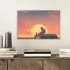 Busje - Kat - Zonsondergang - Oranje aluminium wit klein -sfeer1