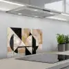 Abstract - Modern - Geometrisch - Pastel keuken achterwand spatscherm klein -3d_schuin
