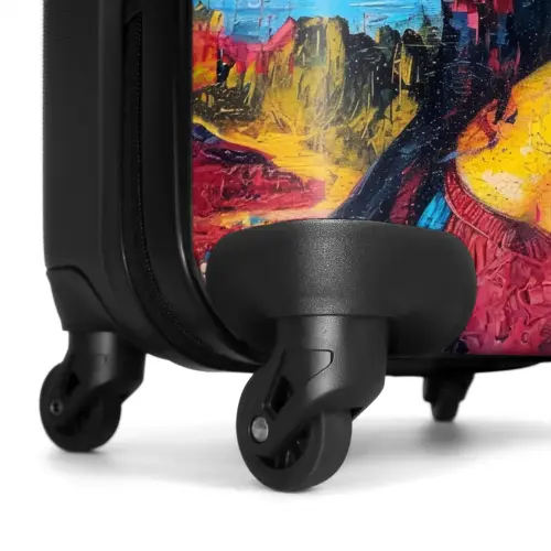 Kleurrijke Mona Lisa in graffiti stijl Koffer - NBS - Handbagage middel -wiel