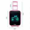 Neontractor op zwarte ondergrond Kinderkoffer - Roze klein -productfoto_formaten