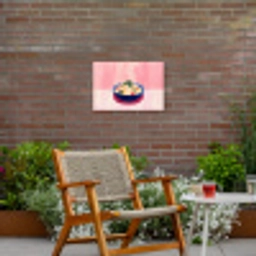 Rijst - Illustratie - Kom - Groente Tuinposter op houten frame 2 cm dik klein -sfeer3