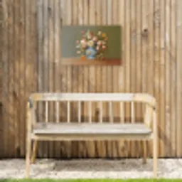 Neutral - Bloemen - Boeket - Vaas Tuinposter op houten frame 2 cm dik klein -sfeer4