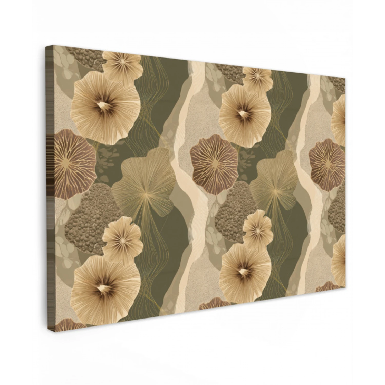 Abstract - Modern - Groen canvas 2cm klein 34 -z3d