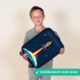 Planeet - Raket - Sterren - Donkerblauw Kinderkoffer - Zwart klein -sfeer4_DE
