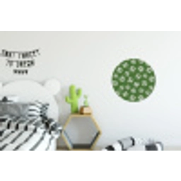 Voetbal - Sport - Groen Wandcirkel aluminium klein 190 -kinderkamer