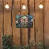 Libelle - Mozaïek - Bloemen - Kleurrijk tuinposter los doek klein -sfeer1