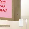 Yes you can do it - Rood - Roze Light Box met batterij (Wandlamp) middel -USP_websiteoplaadbaarNL