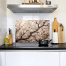 Bloesem - Takken - Schilderij - Beige - Serene Inductie beschemer met haakjes klein -sfeer2