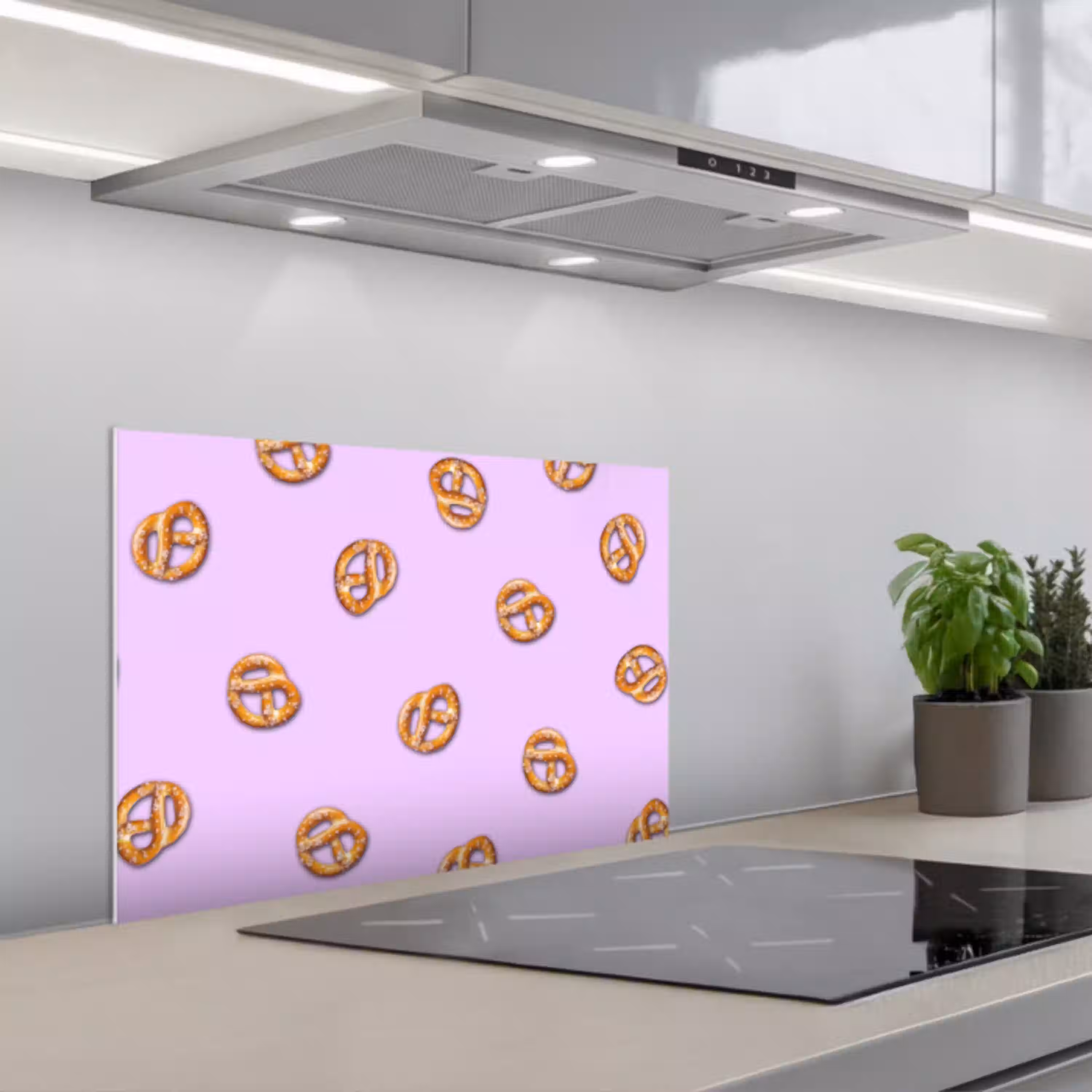 Pretzels - Eten - Paars keuken achterwand spatscherm klein -3d_schuin
