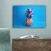 Ananas - Blauw - Tropisch - Vrolijk canvas 2cm klein -sfeer4