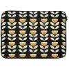 Retro - Bloem - Zwart - Okergeel laptophoes neopreen klein 279 -zkaufland3dotto