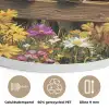 Ezels - Bloemen - Zomers Akoestische PET Vilt - Rond klein -closeup_NL