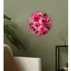 Bloemen - Verf - Roze Wandcirkel plexiglas klein -sfeer3