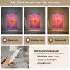 Roze - Dahlia - Kleurrijk Light Box met kabel (Tafellamp) klein -USP_lichtkleurNL