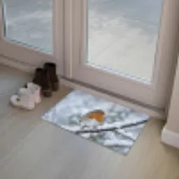 Roodborstje - Tak - Sneeuw - Winter - Levendig Deurmat klein -sfeer3