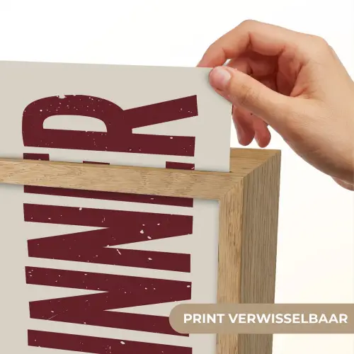 Eten - Decoratie - Rood - Vintage Light Box met kabel (Wandlamp) klein -USP_websiteprintNL