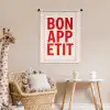 Blokletters - Rood - Kartelrand Wandkleed katoen klein -wsfeer5_kind
