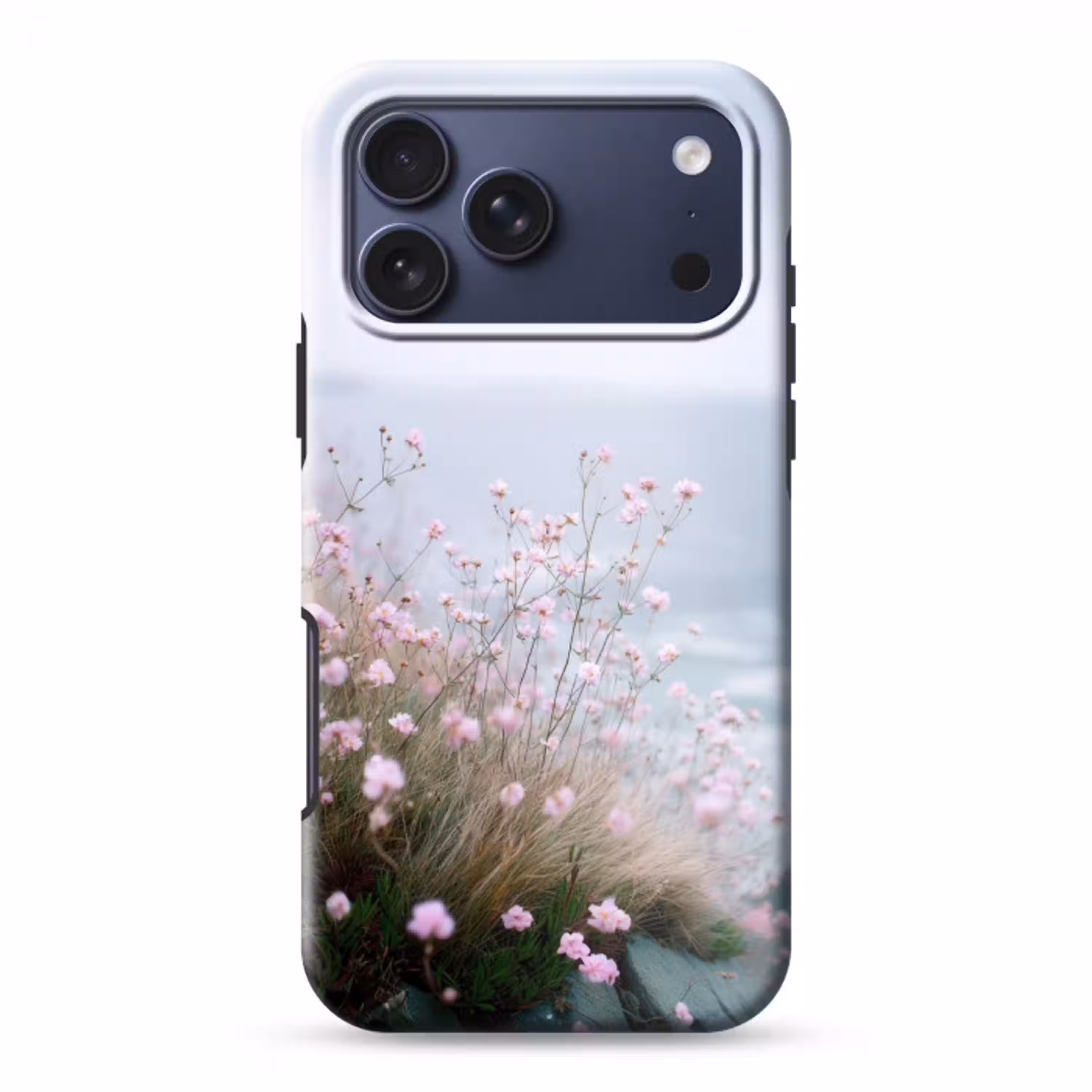 Klif - Bloemen - Zee - Roze Toughcase MagSafe Apple iPhone 17 Pro Max klein -3d