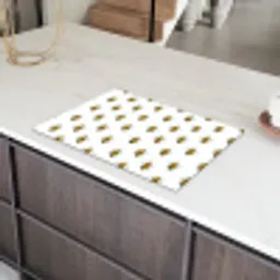 Bijen - Tijdloos - Wit Inductie beschermer vinyl 3mm klein 276 -sfeer8