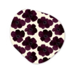 Bloemen - Aquarel - Paars Wandcirkel Organisch Aluminium middel 851 -3d