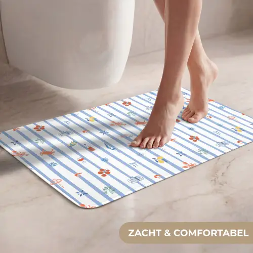 Strepen - Blauw - Patroon - Zomer WCmat klein 1009 -USP_ZachtNL