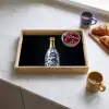 Champagne - Bloemen - Goud - Chique Dienblad Rechthoek middel -sfeer2