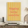 Gestreept - Geel - Sunshine - Letters PET vilt klein -sfeer1