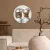 Kat - Hond - Kokskleding Wandcirkel kunststof plaat 5mm dik klein -sfeer1