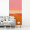 Zon - Abstract - Landschap - Oranje fotobehang vinyl groot -woonkamer