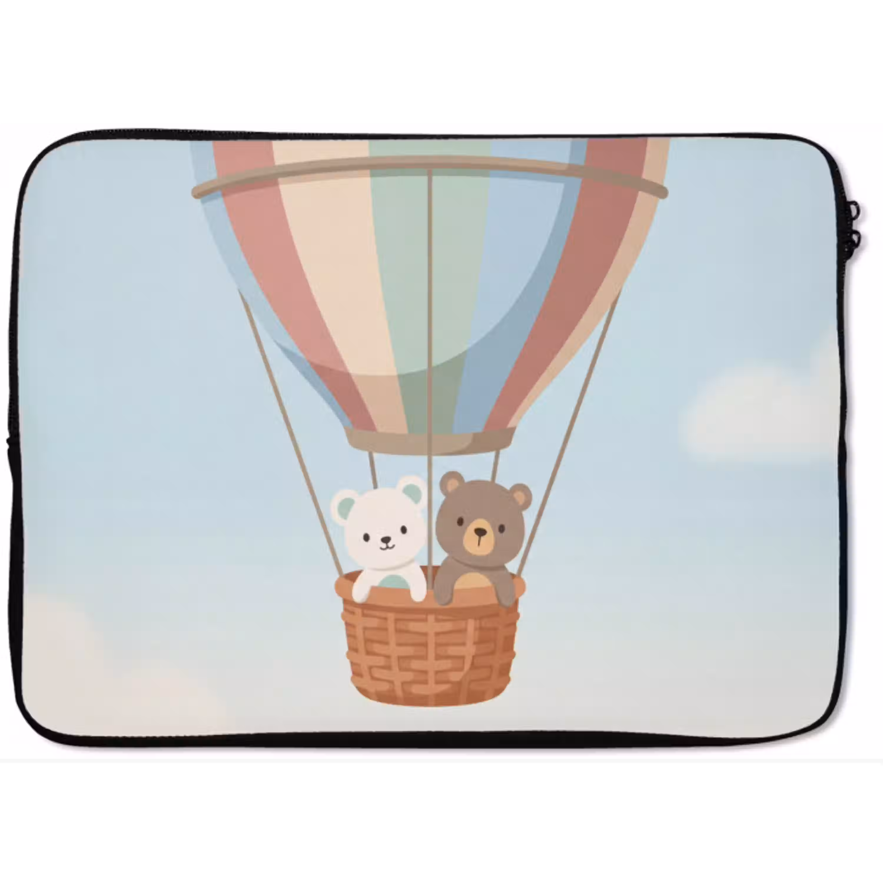 Luchtballon - Beren - Pastel laptophoes neopreen klein -zkaufland3dotto