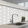 Grafisch - Patroon - Modern keuken achterwand 2 middel 871 -3d_schuin