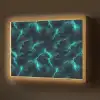 Turquoise - Bliksem  - Wolken Light Box met batterij (Wandlamp) middel 907 -z3d_website
